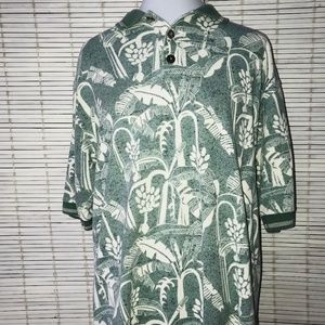 Kahala S Polo Vintage Green Aloha Hawaii Casual Beach Golf Shirt USA
